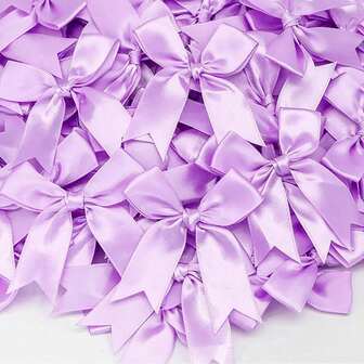 10/50 件大号布艺丝带蝴蝶结，缎尾蝴蝶形工艺蝴蝶结，适合派对装饰，混合颜色，适合返校情人节