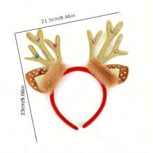 Ornements de serre-tête de vacances de Noël, serre-tête de bois de cerf, décorations de fête de Noël, cadeaux