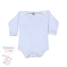 kit 5 peças body manga longa liso 100% algodão menina ou menino bebê - Rosa Bebê - Visão 3
