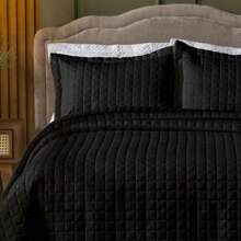 Basic Queen Bedspread Kit 3 Pieces - 黑色 - 查看 2