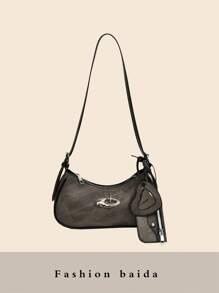 Dedoo Retro Bag 1PC Y2K Gothic Fashionable Type Rivet Decoration Vintage Block Decoration Women's Shoulder Bags And Shoulder Botes Are Adjusted For Daily Travel, Fashion Niche Design, Steampunk, Goth,Bag For Women, Cool Girls Street Wear,Peferct For Music Festival, Concert, Rock Style Bag For Women - màu đen - Xem 1