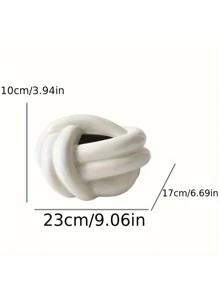 陶瓷趣结纸巾盒加厚陶瓷欧式现代家用抽象茶几桌面米色北欧装饰创意结纸巾盒乔迁礼物