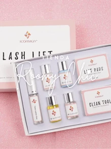 ROOMY CHIC Kit Lash Lifting Elevación De Pestañas Rizado Y Ondulación Semipermanente Lash lifting Gollee Kit De Permanente De Pestañas Para Levantamiento De Pestañas Para Principiantes Potenciador De Pestañas Rizadas De Calidad Profesional Loción De Ondas Rizadas De Cilios Kit De Extensión De Pestañas Líquido Peinado Duradero Y Antialérgico Resistente Al Agua De Larga Duración Herramientas De Mejora De Pestañas Para Salones Y Hogares Utensilios Para Pestañas - transparente - Ver 2