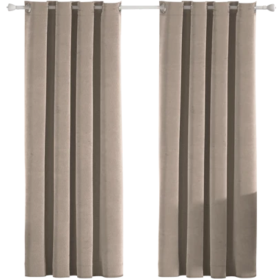 YSTYLE 2-Piece Interior Velvet Curtains, 100% Blackout Curtains, Heat And Cold Insulating Curtains, Living Room Curtains, Bedroom Curtains, Soundproof Curtains With Rings