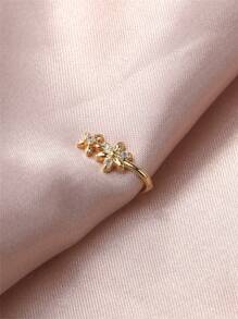 KARYOKO 1pc Double Flower Charm No Piercing Copper Inlaid Zirconia U-Shaped Nose Clip Fake Nose Ring Female No Piercing Piercing Jewelry Valentines,Mom,Mother,Mother's Day,Gift - 1# - View 6