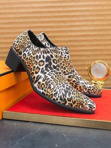 Zapatos con tacón alto de plataforma para hombre, ideales para el trabajo - Negro - Ver 2