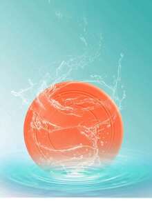 1pc [Color Random] Silicone Flying Disk Dog Toy, Pet Interactive Training Throw And Fetch Flying Disc - Multicolor - View 8