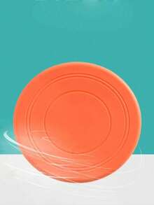 1pc [Color Random] Silicone Flying Disk Dog Toy, Pet Interactive Training Throw And Fetch Flying Disc - Multicolor - View 7