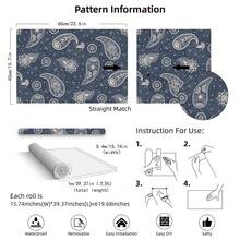 1pc Scandinavian Style Floral Garden Wallpaper - Multicolor - View 21