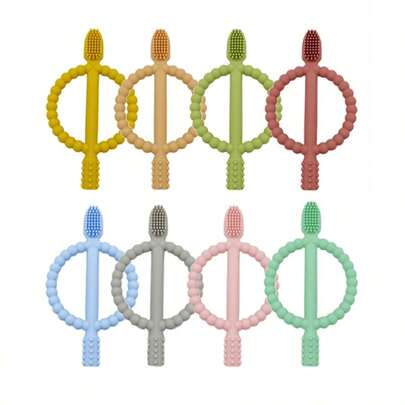 1 Peça Escova de Dentes Infantil, Gengiva, Haste de Moagem, Gel de Mordida para Bebê, Brinquedo de Mordida Fervível em Água, Escova de Dentes para Bebê, Escova de Dentes para Crianças