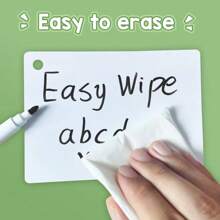 20 Pcs Blank Writing Cards Double Side Reusable Card English Memory Word Graffiti Card DIY Vocabulary Learning Card - White - View 3