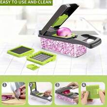 1 盒蔬菜切丝器，多功能高效土豆磨碎机和蔬菜切丝器，家用厨房便携式蔬菜切丝器