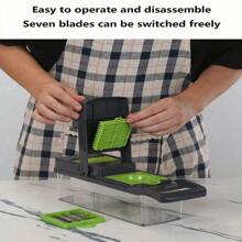 1 盒蔬菜切丝器，多功能高效土豆磨碎机和蔬菜切丝器，家用厨房便携式蔬菜切丝器