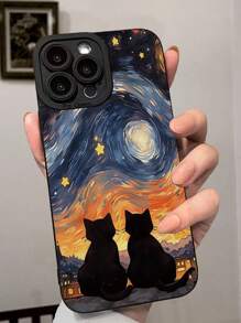 直边打孔星空黑猫彩绘防摔手机壳 兼容 P14 ProMax 3D卡通P13、P11彩绘P12防摔XR卡通78 GES2手机壳XS 兼容 P15系列A03s、A03Core、A04、A12、A13、A14、A21s、A22、A23、A24、A32、A33A34、A5 A51 A52、A53、A54、A71、A72、A73、S20FE、S21、S22和Redmi系列Redmi 9、Redmi 9A、Redmi 10A、Redmi 10C、Redmi Redmi Note9、Redmi Note10、Redmi Note11、Redmi Note12、Redmi 12、Redmi 12C 防水防震防刮 抵抗的 - 彩色 - 查看 1