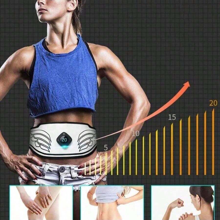 Electronic Abs Toning Training Belt EMS Abdominal Trainer Waist Trimmer