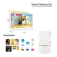 Kids Pretend Play Mini Washing Machine Kitchen Scene Toy Set, Doll House Miniature Furniture DIY Model