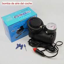 Bomba de aire para conectar en carro, inflador de emergencia para coche, fiestas etc. - Negro - Ver 11