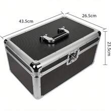 7" LP Vinyl Record Storage Box Case Aluminium Flight Case Lockable DJ Portable Carry Case Holds 200pcs Vinyl Record Albums - Variant1 - View 3