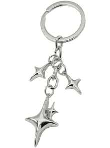 1 Stück Y2K Stern-förmiger Schlüsselanhänger - vielseitiger Legierungs-Charm für Taschen, Rucksäcke & Kopfhörer | Perfektes Geschenk für modebewusste Frauen und Mädchen, Halloween Auto Accessoires, Taschenbehang, Schule, Cute Goth