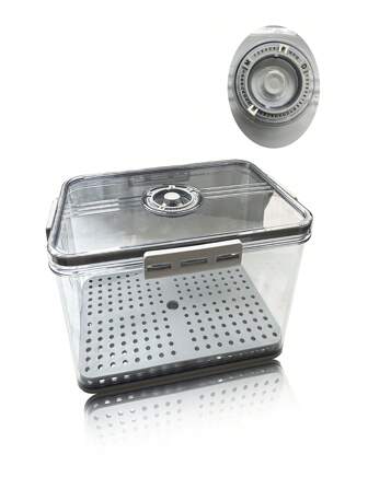 Contenedor De Alimentos Para Refrigerador Con Temporizador Manual