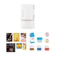 Kids Pretend Play Mini Washing Machine Kitchen Scene Toy Set, Doll House Miniature Furniture DIY Model