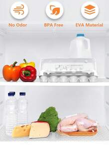 1 Cuộn Tấm Lót Kệ EVA Không Dính - Chống thấm nước & Bền bỉ, Thích hợp cho tủ lạnh & ngăn kéo tủ, Kích thước tùy chỉnh, Chống trượt mạnh, Bán trong suốt - Trong sáng - Xem 8