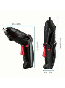 47 Pieces Multifunctional Tool Kit Chargeable Electric Hammer, Cordless Electric Screwdriver, Socket Bits And Drill Bits, USB Charging, Flexible Shaft For Screwdriver - 黑色 - 查看 6