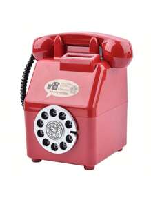 Duża pojemność retro telefon w kształcie skarbonki, dekoracja, kreatywna staromodna skarbonka, plastik, prezent na festiwal lub urodziny