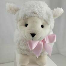 Plush Sheep/Baby Room Decoration/For Boys And Girls - ABEL SHEEP WITH PINK BOW - View 4