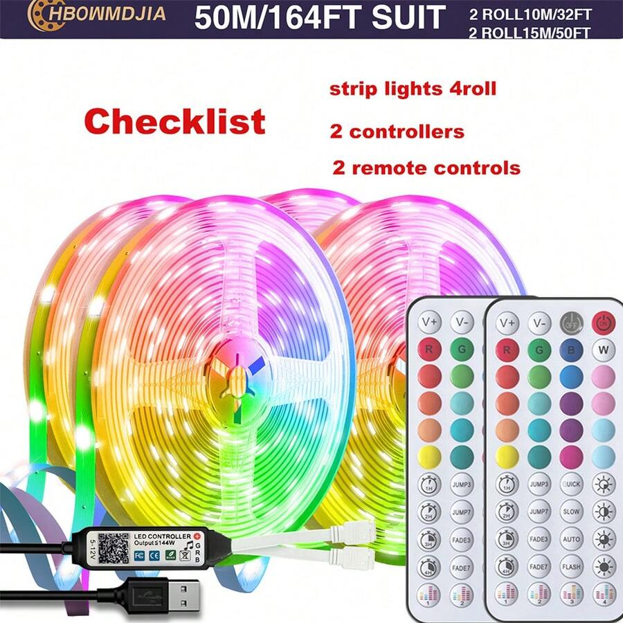 LED Light For Bedroom,3ft65ft RGB LED Strip Lights, Can Be Controlled