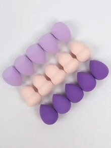 12 miếng/gói mút trang điểm cỡ trung, mút trang điểm nhiều màu dùng cho kem nền dạng lỏng, dạng kem & dạng bột, dụng cụ trang điểm không chứa mủ cao su phù hợp với mọi loại da - Nhiều màu - Xem 7