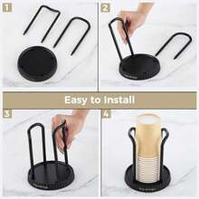 2pcs Paper Cup Holder, Disposable Cup Extractor, Multifunctional Cup Storage Rack, Household Coffee Tea Cup Holder, Home Kitchen Supplies - Multicolor - View 7