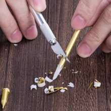 6/12 Stücke Präzisions Handwerks Messer Set - Hochpräzise Universalmesser Set mit extrem scharfen Klingen für Schnitzereien, Architektur Modellbau, Scrapbooking, DIY Kunstwerke und mehr - umfassendes Werkzeug für kunstschaffende Einzelpersonen und Profis (6mm Aluminiumlegierung Griff mit 11# 1# 3# 4# Klingen)