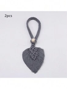 1/2/4 Stücke Boho Blatt Vorhangbinder für Zuhause Dekoration 53 x 10 cm