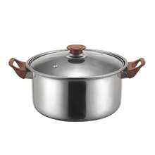 Juego de Ollas de Acero Inoxidable, Juego de Ollas de Doble Oreja de Diez Piezas, Mejor Regalo de Navidad, 5 Sartenes y 5 Tapas, para Navidad y Año Nuevo Chino, Picnic de San Valentín y Senderismo - Plateado - Ver 4