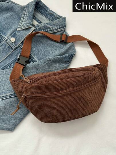 Fashionable Solid Colored Zippered Side Pocket Casual Chest Bag, Suitable For Shopping, Wallets, Shopping, Young Women, College Students, Newcomers, White-Collar Workers. They Are Very Suitable For Offices, Universities, Work, Business, Commuting, Outdoor, Travel, And Outings