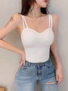 Top Corto para Mujer | Ropa de Corsé | Tops Sexy de Estética | Ropa de Mujer | Tops de mujeres - Blanco - Ver 5