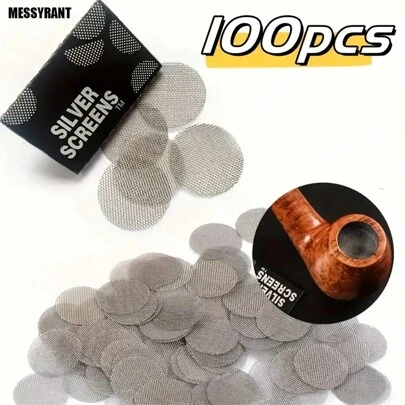 20/50/100 件 20 毫米/0.78 英寸 100 件烟草配件吸烟纱网金属过滤网烟草烟斗金属筛网过滤器渗滤网