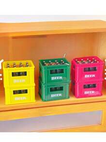 1个，卡通啤酒开瓶器创意磁性冰箱贴3D立体酒盒开瓶器开盖开葡萄酒开瓶器最佳礼物 - 彩色 - 查看 4