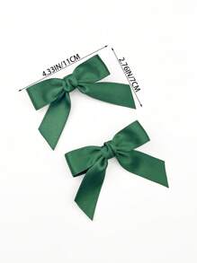 2 piezas Pinzas para el cabello con moño de color verde oscuro para mujeres, Día de San Valentín, Pinzas para el cabello, Accesorios para el cabello, Accesorios para la cabeza, Accesorios para el cabello para mujeres, Pasadores para el cabello, Verano, Vacaciones, Viaje, Festival, Cumpleaños - Verde Oscuro - Ver 4