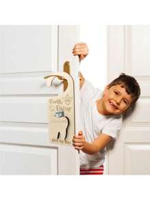 Custom Name Tooth Fairy Door Hanger With Money Holder Tooth Fairy Pick Up Box Gift For Kids Room Decor