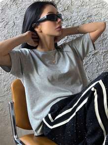 Fkmoda Cotton T-Shirt - Xám - Xem 2