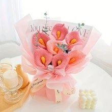 5pcs CHAIN WOVEN Yarn Yarns For Knitting Large Ball Of Yarn PREMIUM 500gr - 黑色 - 查看 3