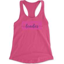 Cheerleader With Scripted Flair Racerback Tank Top For Women - 炭灰色 - 查看 5