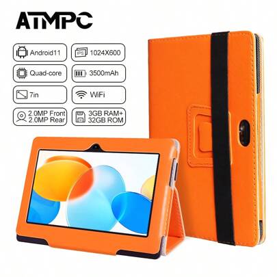 701A 7 Inch Tablet 2GB RAM 32GB ROM For Android 11 Tablet PC With Quad Core Processor, HD IPS Display, Dual Camera, WiFi, Tablet With Case,