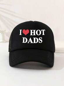 1 件印花装饰趣味网眼 Snapback 卡车司机帽，适合日常使用、户外旅行、徒步旅行、海滩 - 适合男士万圣节情人节