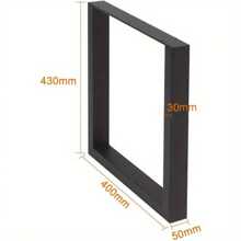 2 Stück Metall Tischbeine 43x40cm Tischbeine Metall Schwarz Tischrahmen Bankrahmen Tischbeine im Industrial-Look Stahl Tischrahmen Wird für Bank Couchtisch Bei DIY Esstisch Schreibtisch - Variante1 - Übersicht 9