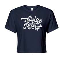 My Heart Is On That Race Track Cropped T-Shirt