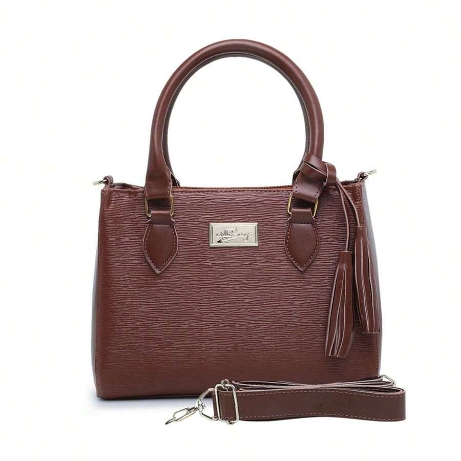 Sophisticated Medium Crossbody And Hand Strap Bag - White - 駝色 - 查看 1