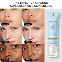 VGO Clear Face Sunscreen SPF 50, Hydrating Sun Essence Face Sunscreen Leaves No Sticky Feeling Travel Size Sunscreen Against UVA And UVB Rays 50ml / 1.7oz